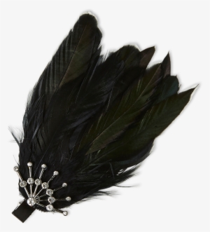 Feather Hair Clip Black - Portable Network Graphics