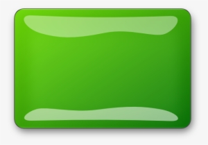 Glossy Rectangle Button Clip - Green Glossy Rectangle Button Png