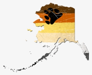 alaska silhouette bear pride flag - alaska