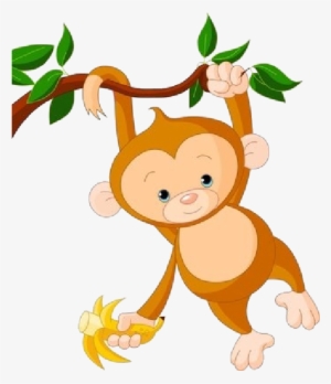 Baby Monkey Clip Art Cute Funny Cartoon Ba Monkey Clip - Cartoon Monkey Clipart Png