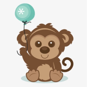 Year Of The Monkey Clipart Cute Monkey Pencil And In - Birthday Animals Clipart Png