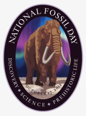 2012 Nfd Artwork Oval Mammoth - National Fossil Day Logo