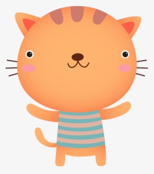 Cute Baby Cat Cartoon Standing - Cute Cat Png Cartoon
