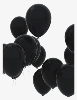 Black, Balloons, And White Image - Black Balloon
