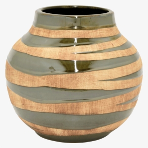 Two Tone Ceramic Decorative Vase - Vase