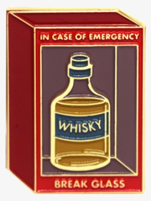'in Case Of Emergency Break Glass Whisky' Pin - Break Glass Whisky Pin