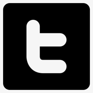 Line Social Media Icons - Twitter Icon Square Black