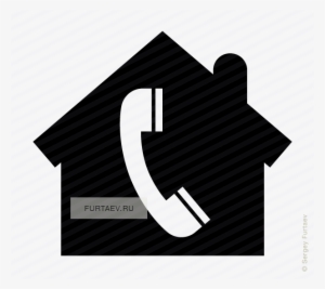 Vector Icon Of House With Handset Inside - Hospital Vector Icon Png
