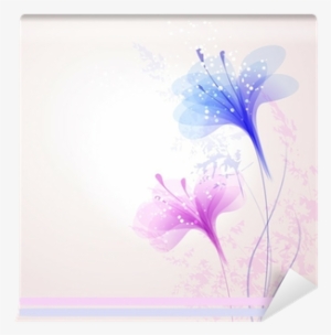 Vector Background With Pastel Flowers Wall Mural • - Chinese Hibiscus