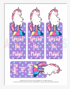 Grab This Free Chubby Unicorn Printable Bookmark Plus - Unicorn