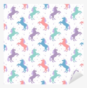 Seamless Pattern With Unicorn Silhouette - Fondo De Pantalla Unicornio