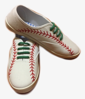 Baseball Side Stitch Shoes W Green Laces - Shoe