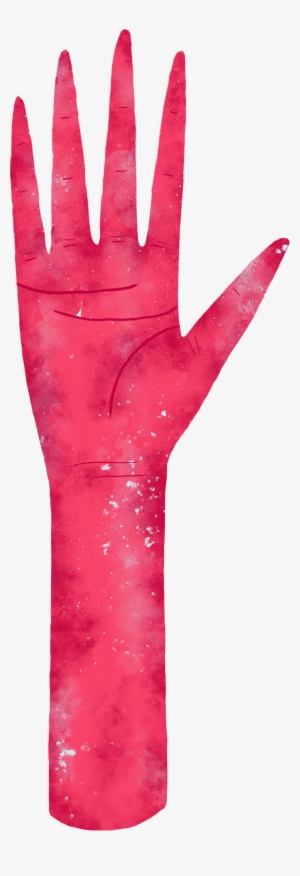 Pink Palm Hand Painted Transparent - Innovation