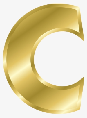 Letter, C, Capital Letter, Alphabet, Abc, Gold - Gold Letter C Png