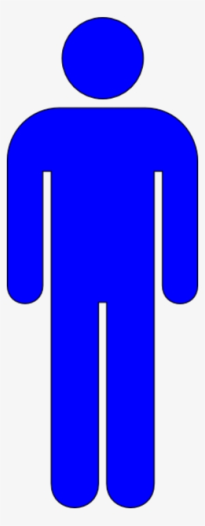 Male Toilet Sign Blue