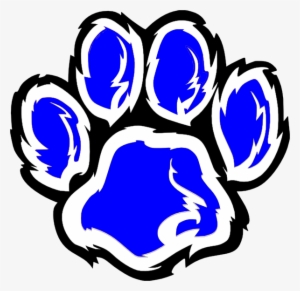 Wildcat Paw Png Png Black And White Library - Purple Glitter Paw Print
