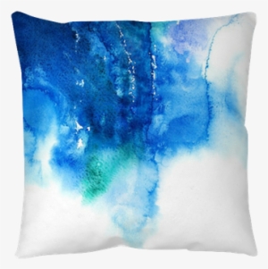 Blue Watercolor Abstract Hand Painted Background Pillow - Sound Origins: Developing Your Musical Identity