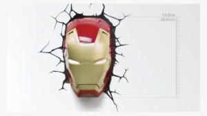 Marvel 3d Deco Wall Light - Iron Man's Helmet
