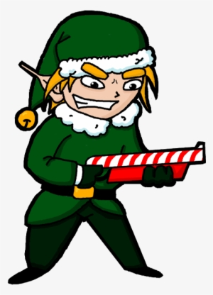 Elf Transparent Evil Jpg Free Library - Santa Elf With A Gun
