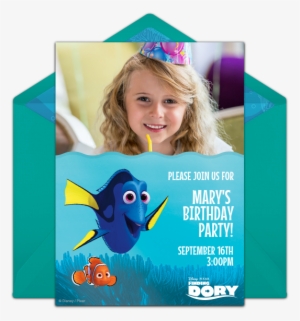 Finding Dory Photo Online Invitation - Finding Dory Make A Splash Open Greeting Card
