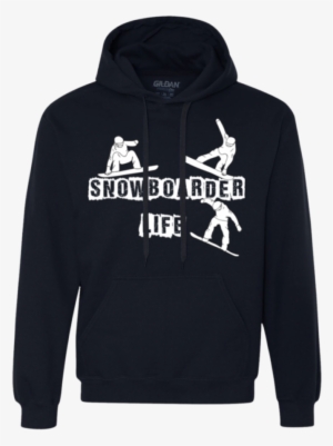 Snowboarder Life Navy Blue Heavyweight Pullover Fleece - Your Design Here Hoodie