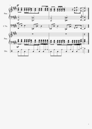 We Bare Bears Theme Sheet Music 3 Of 3 Pages - We Bare Bears Piano Sheet Music