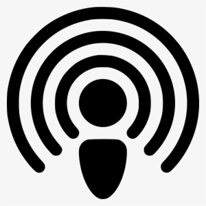Connection Podcast Waves Antenna - Podcast Icon White Png