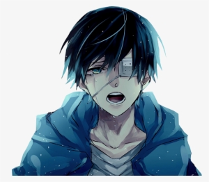 Transparent Kaneki Blue Jpg Royalty Free Library - Anime Boy Crying Render