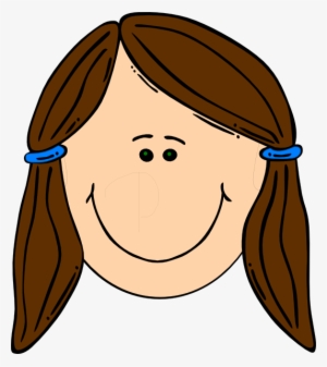 Teen Boy Brown Hair Clipart - Sad Girl Face Cartoon