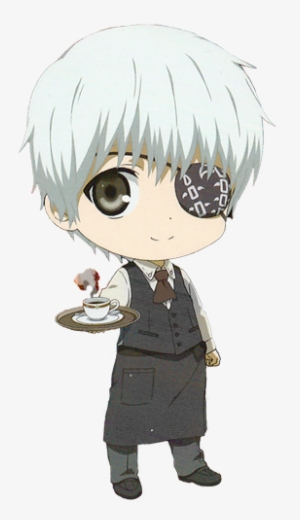 I Made A Transparent Waiter Kaneki From The The Coaster - Hombre Anime Chibi Kawaii