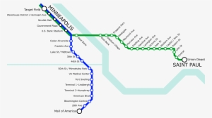 A Simple Transit Diagram With A Green Line Stretching - Metro Minneapolis
