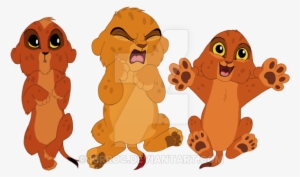 Baby Mufasa And Scar With A Version Of Their Sister, - Baby Mufasa And Scar