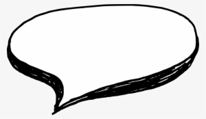 Thought Bubble Sketch Png - Speech Bubble Black Background