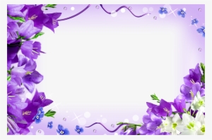 Go To Image - Purple Flowers Frame Png