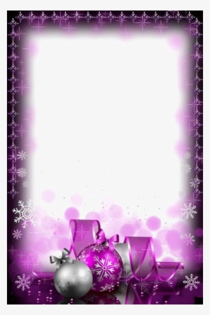 Purple Frame Png Image Background - Purple Christmas Frame Png