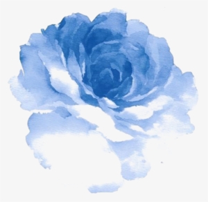 Ftestickers Watercolor Flower Blue - Light Blue Watercolor Flower