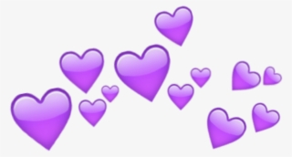 Heart Hearts Tumblr Purple Emoji Crown - Corona De Corazones Png