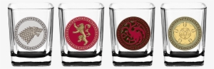 Game Of Thrones House Sigil Shot Glass Set - Game Of Thrones Shot Glass Set Of 4
