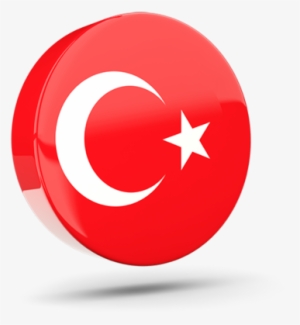 Illustration Of Flag Of Turkey - Turkey Glossy Round Flag