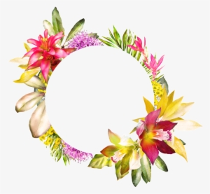 This Graphics Is Hand-painted Flowers Woven Ring Png - Flower