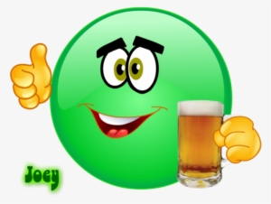 Vector Illustration Of A 3d Yellow Smiley Emoji Emoticon - Pint Of Beer