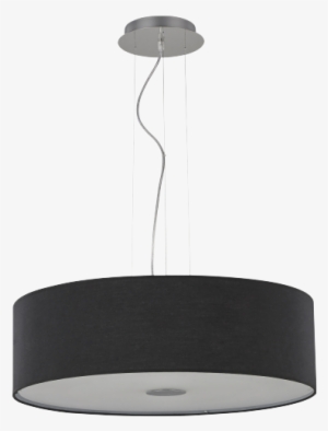 Shade Hanging Light Ø500mm/ Classic/ Fabric /shade/ - Ideal Lux 122243 Woody 4 Light Pendant Black Lighting