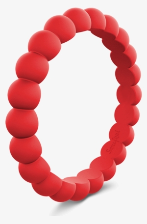 Women's Round Stackable Red Silicone Ring - Sinterlamelle