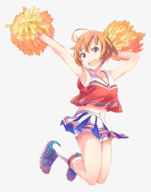 Anime Cheerleader Jumping - Anime Girl Cheerleader Png
