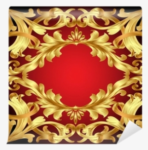 Background Frame With Gold Pattern Wall Mural • Pixers® - Picture Frame