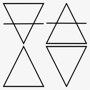 Free Vector Four Geometric Triangle Symbols Clip Art - Four Elements Png