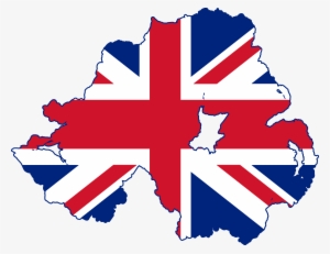 Flag Map Of Northern Ireland - Flag Map Of United Kingdom