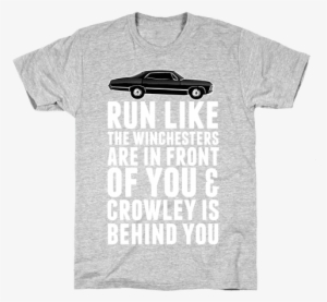 Run Like The Winchesters Mens T-shirt - Hello Darkness My Old Friend Shirt