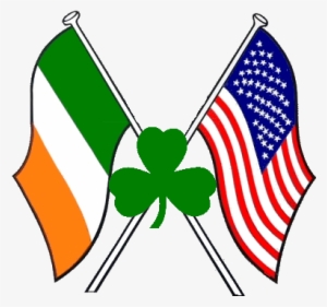 american flag and irish shamrock image - irish american