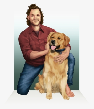 Dean And Cas At The Finish Line - Sam Winchester And Dog